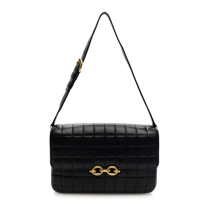 Lambskin Carre Quilted Le Maillon Satchel Black - Image 1