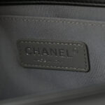 Lambskin Chevron Quilted Small Boy Flap Black - Image 5