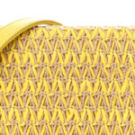 Lambskin Cotten Woven Boy Wallet On Chain WOC Yellow - Image 8