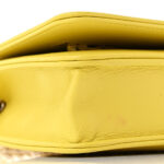 Lambskin Cotten Woven Boy Wallet On Chain WOC Yellow - Image 9