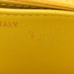 Lambskin Cotten Woven Boy Wallet On Chain WOC Yellow - Image 11