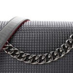 Lambskin Embossed Medium Boy Cube Flap Grey - Image 6