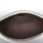 Lambskin Enamel Quilted Mini Clip Round Camera Case White - Image 5