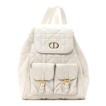 Lambskin Macrocannage Medium Caro Backpack White - Image 11