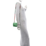 Lambskin Mixed Fibers Quilted Small Corcovado Flap Green - Image 2