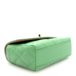 Lambskin Mixed Fibers Quilted Small Corcovado Flap Green - Image 8