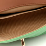 Lambskin Mixed Fibers Quilted Small Corcovado Flap Green - Image 9