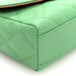 Lambskin Mixed Fibers Quilted Small Corcovado Flap Green - Image 4