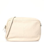 Lambskin Monogram Small Lou Camera Bag White
