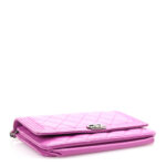 Lambskin Quilted Boy Wallet On Chain WOC Purple - Image 10