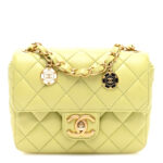 Lambskin Quilted Casino Chips Green