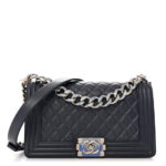 Lambskin Quilted Gradient Crystal Medium Boy Flap Blue - Image 13