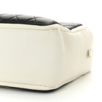 Lambskin Quilted Graphic Camera Case Black White - Image 11