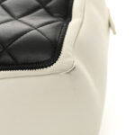 Lambskin Quilted Graphic Camera Case Black White - Image 14