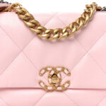 Lambskin Quilted Medium Chanel 19 Flap Light Pink - Image 4