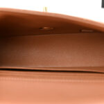 Lambskin Quilted Mini Rectangular Flap Brown - Image 5
