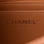 Lambskin Quilted Mini Rectangular Flap Brown - Image 6