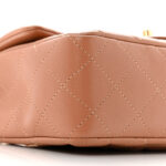 Lambskin Quilted Mini Rectangular Flap Brown - Image 9