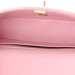 Lambskin Quilted Mini Top Handle Rectangular Flap Light Pink - Image 4