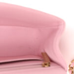 Lambskin Quilted Mini Top Handle Rectangular Flap Light Pink - Image 11