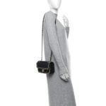 Lambskin Quilted Pearl Edge Mini Rectangular Flap Bag Black - Image 2