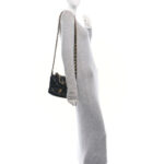 Lambskin Quilted Small Chain Top Handle Flap Black - Image 2