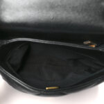 Lambskin Quilted Small Chain Top Handle Flap Black - Image 5