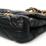 Lambskin Quilted Small Chain Top Handle Flap Black - Image 10