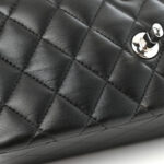 Lambskin Quilted Small Double Flap Black - Image 11