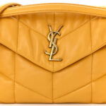 Lambskin Quilted Small Loulou Puffer Monogram Chain Satchel Saffran - Image 9