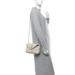 Lambskin Quilted Toy Loulou Puffer Monogram Chain Satchel Crema Soft - Image 2