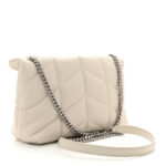 Lambskin Quilted Toy Loulou Puffer Monogram Chain Satchel Crema Soft - Image 3