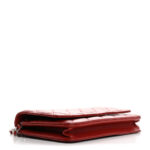Lambskin Quilted Wallet On Chain WOC Red - Image 16