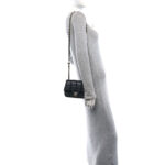 Lambskin Resin Crystal Square Quilted Monacoco Mini Flap Black - Image 2