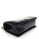 Lambskin Tile Embroidered Medium Brasserie Mosaic Boy Flap Black Multicolor - Image 7