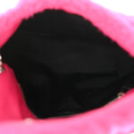 Merino Shearling Lambskin Quilted Small Loulou Puffer Monogram Chain Satchel Fuchsia - Image 5