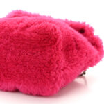 Merino Shearling Lambskin Quilted Small Loulou Puffer Monogram Chain Satchel Fuchsia - Image 10