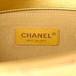 Metallic Calfskin Crocodile Embossed Graffiti Medium Cocodile Boy Flap Gold - Image 6