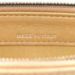 Metallic Calfskin Crocodile Embossed Small Gabrielle Clutch With Chain Gold - Image 8