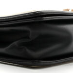 Metallic Calfskin Pleated Medium Boy In Rome Flap Black Gold - Image 9