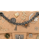 Metallic Calfskin Quilted Lucky Charms 2.55 Reissue 224 Flap Gold - Image 7