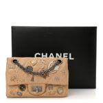 Metallic Calfskin Quilted Lucky Charms 2.55 Reissue 224 Flap Gold - Image 11