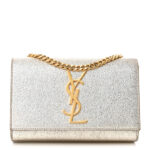 Metallic Calfskin Small Classic Monogram Kate Satchel Platine - Image 11