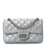 Metallic Grained Calfskin Quilted 2.55 Reissue Mini Flap Silver - Image 5