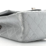Metallic Grained Calfskin Quilted 2.55 Reissue Mini Flap Silver - Image 11