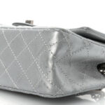 Metallic Grained Calfskin Quilted 2.55 Reissue Mini Flap Silver - Image 3
