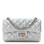 Metallic Grained Calfskin Quilted 2.55 Reissue Mini Flap Silver - Image 5