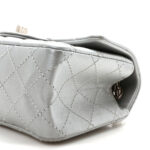 Metallic Grained Calfskin Quilted 2.55 Reissue Mini Flap Silver - Image 4