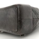 Metallic Grained Goatskin Gabrielle Backpack Dark Silver Gold - Image 8