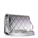 Metallic Lambskin Like A Wallet Flap Silvery Black - Image 11